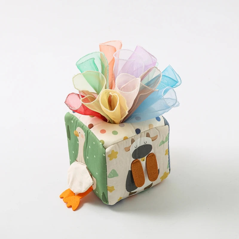 Montessori Magic Tissue Box & Busy Toy