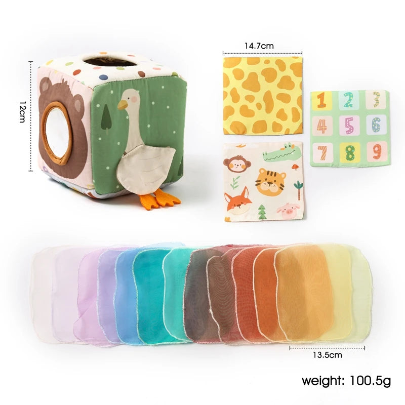 Montessori Magic Tissue Box & Busy Toy